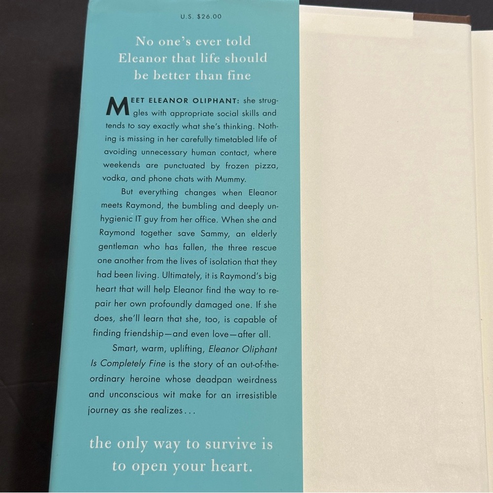 Eleanor Oliphant is Completely Fine: A Novel by Gail Honeyman | Fiction | HC - Picture 7 of 9